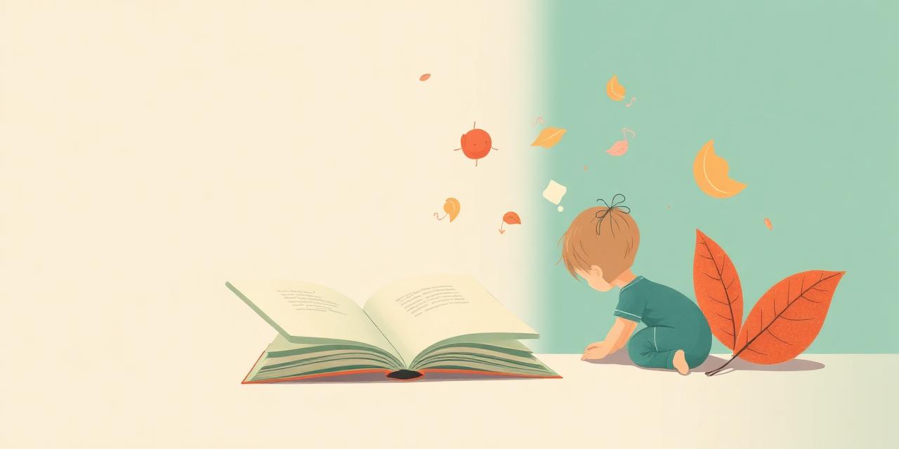 Illustration : un enfant observant des textures sensorielles qui flottent autour de lui.