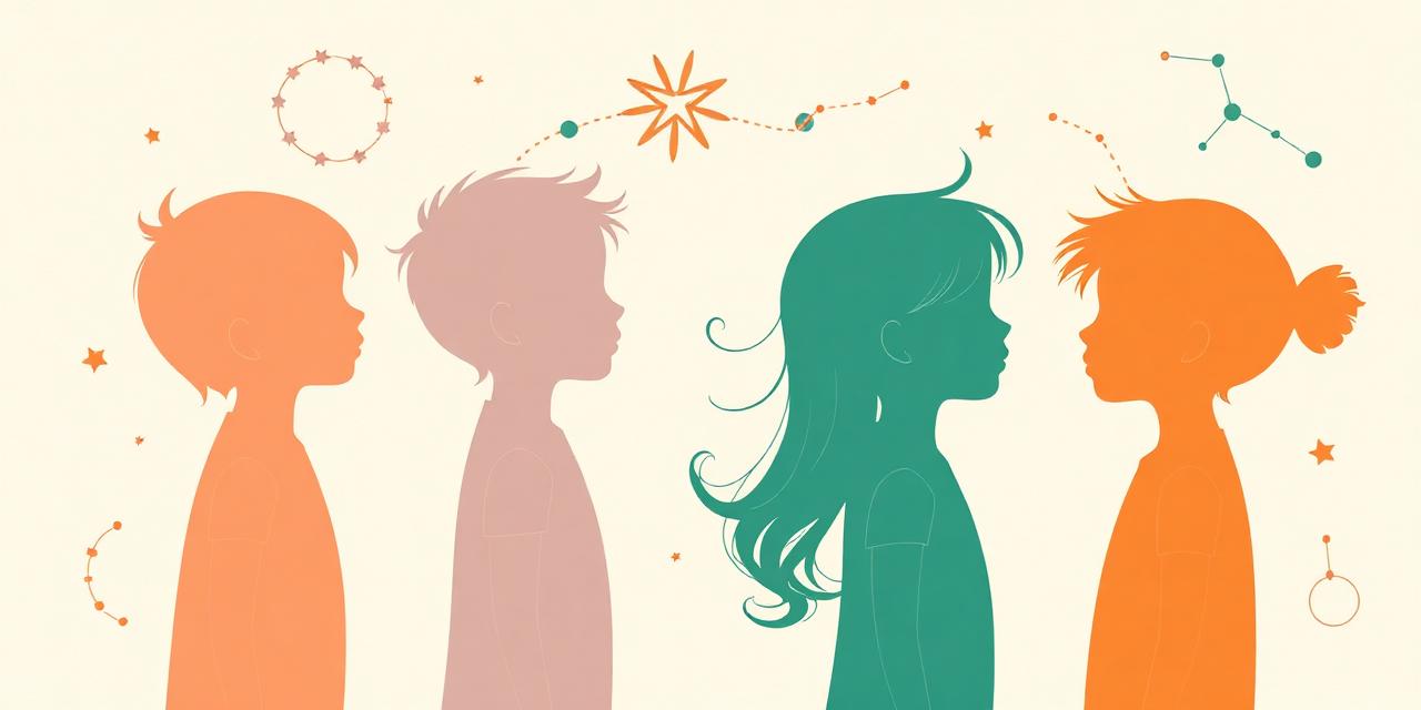 Illustration : quatre silhouettes d'enfants de profil, chacune entourée d'un motif différent.